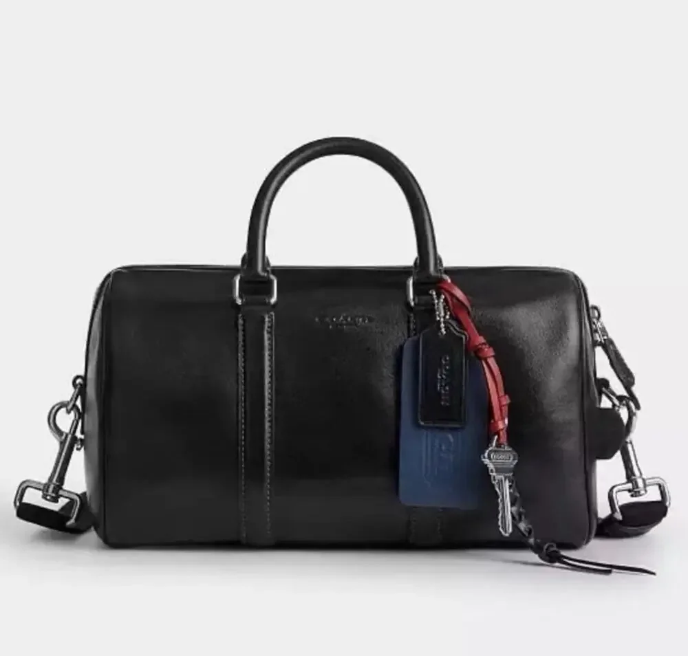 B3-009 Coach Venturer Duffle Bag 27 with Key Charm NWT Black
